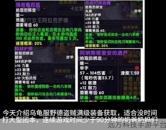 乌龟服盗贼输出手法:1. 乌龟盗贼:潜行与输出的完美结合