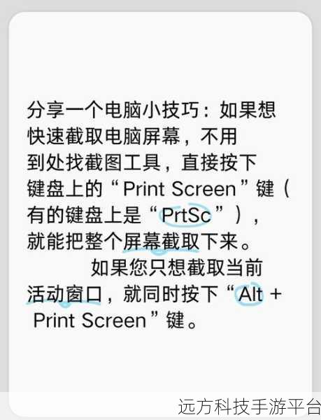 轻松掌握电脑屏幕快捷截屏的秘籍