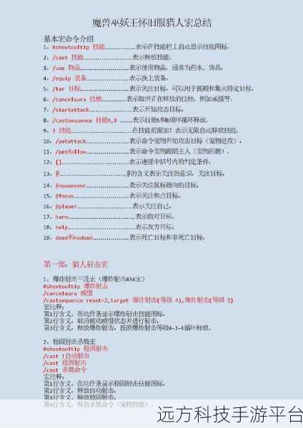 80级WLK猎人一键救命宏NGA：80级WLK猎人必备一键救命宏详解与实用技巧