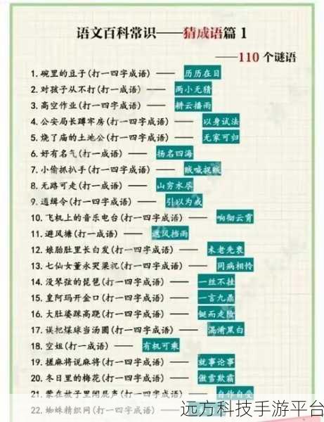 成语大挑战，智慧与乐趣并存——小可爱猜成语手游深度解析