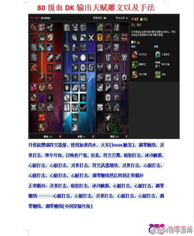深度解析魔兽世界 WLKDK 天赋点加点秘籍