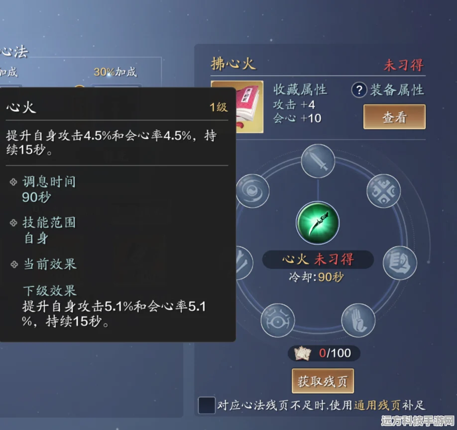 天涯明月刀手游心法解锁全攻略