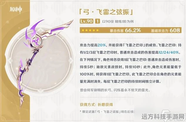 原神飞雷之弦振，强度深度剖析与角色适配指南