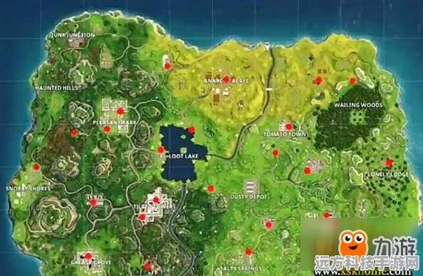 堡垒之夜手游致命领域，全地图宝箱位置大揭秘