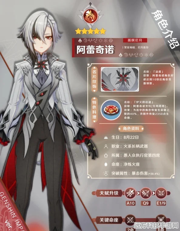 原神阿蕾奇诺星级揭秘，火系五星角色的魅力