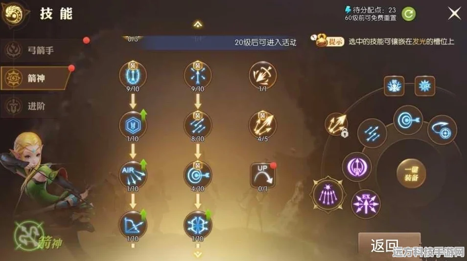 龙之谷世界弓箭手技能加点全攻略