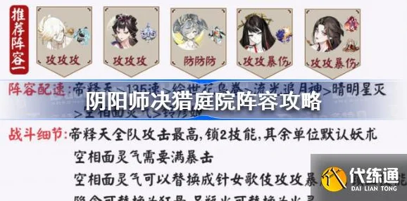 阴阳师决猎庭院阵容搭配秘籍，解锁最佳配置与战斗策略