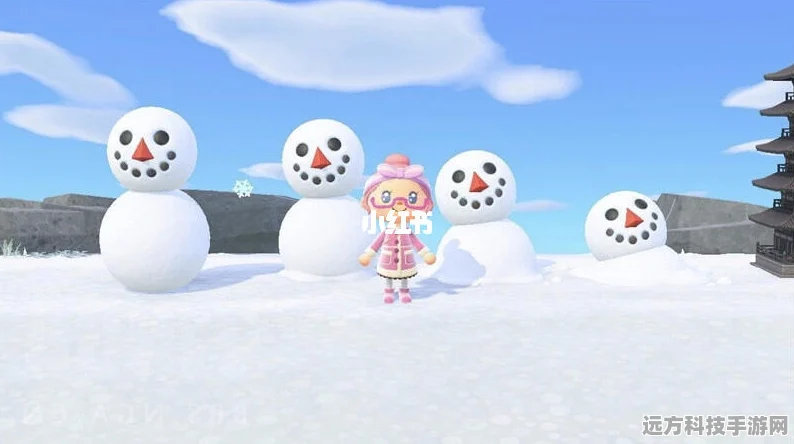 摩尔庄园冬日奇遇，雪球狂欢下的堆雪人艺术，DIY乐趣满载