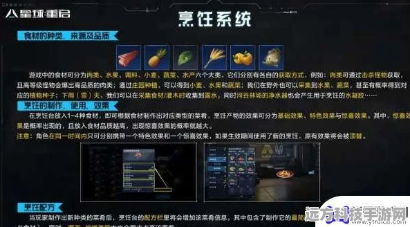 星球重启，美食探索之旅，全食材坐标大公开！