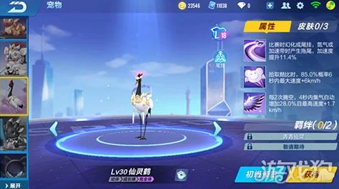 QQ飞车宠物仙灵鹤全解析，技能属性助你驰骋赛道