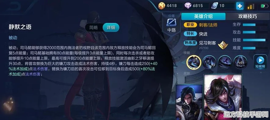 王者荣耀司马懿最强出装六神装全解析