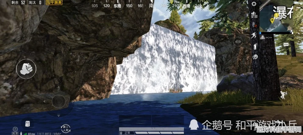和平精英瀑布卡点攻略，揭秘蹲点阴人绝佳位置