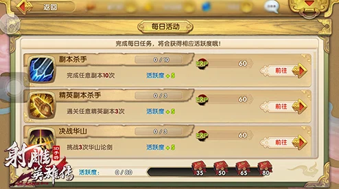 射雕英雄传手游，解锁我可是很强的成就秘籍