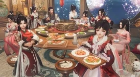 烟雨江湖庙会盛宴，后厨探秘与美食奇遇