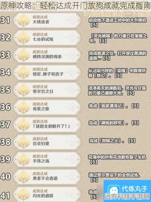 原神开门放狗成就全攻略，解锁隐藏乐趣的钥匙