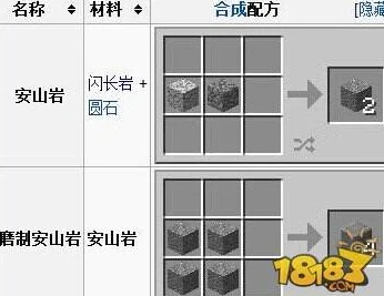 我的世界深度探索，磨制安山岩合成秘籍独家揭秘
