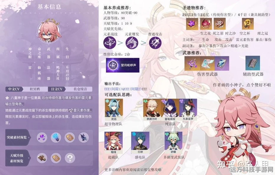 原神八重神子圣遗物搭配全攻略
