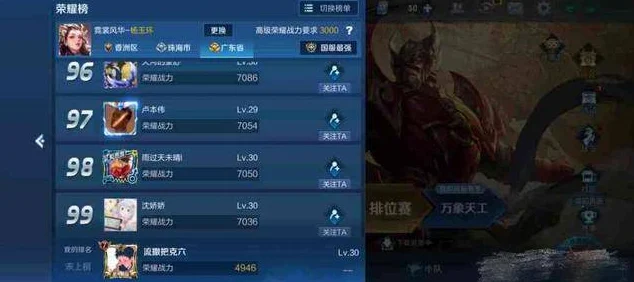 王者荣耀战力版图揭秘，跨省挑战，领略他乡高手风采
